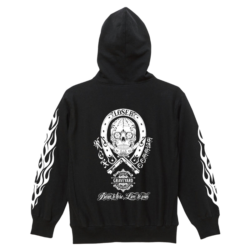✦12oz✦SWEAT HOODIE BK/GYLG×ROX TATTOO WORKS✦10月初旬納品プレオーダー✦