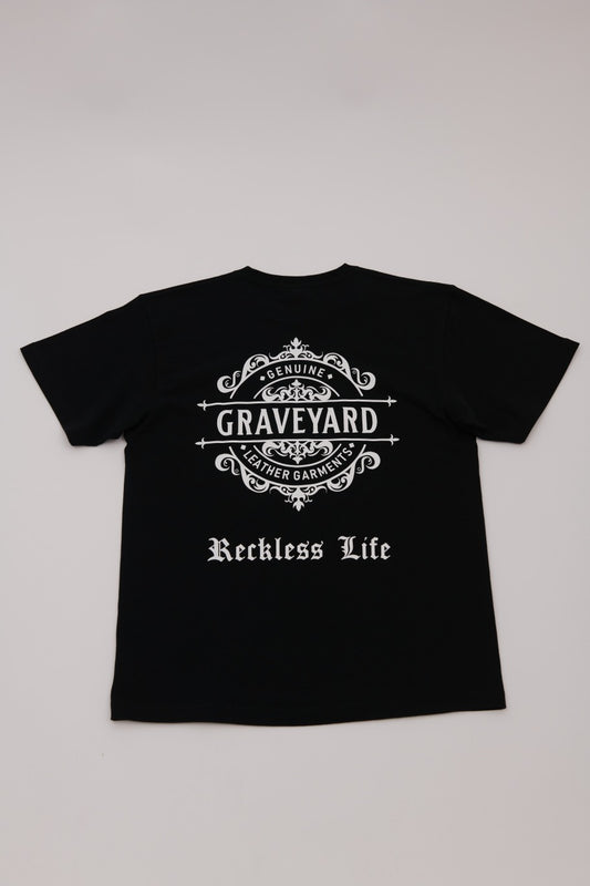 ✦11月入荷分✦S/S TEE 7.1oz ✦Graveyard LOGO✦BK×WH