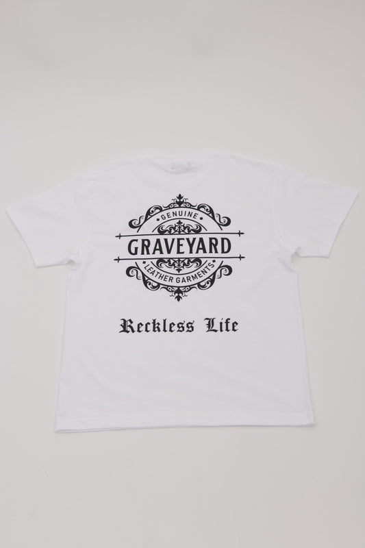✦11月入荷分✦S/S TEE 7.1oz ✦Graveyard LOGO✦WH×BK