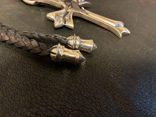 LOADED/BSOL Spear Silver Tip With Leather Braid