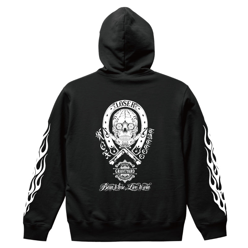 ✦10oz✦SWEAT HOODIE BK/GYLG×ROX TATTOO WORKS✦10月初旬納品プレオーダー✦