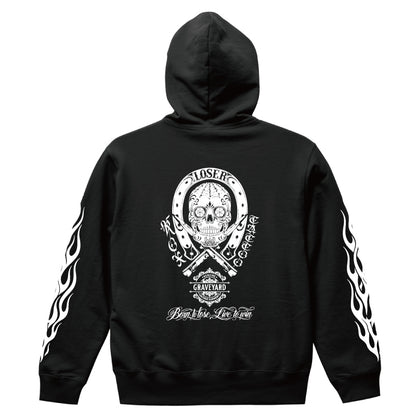 ✦10oz✦SWEAT HOODIE BK/GYLG×ROX TATTOO WORKS✦10月初旬納品プレオーダー✦