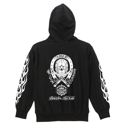 ✦12oz✦SWEAT HOODIE BK/GYLG×ROX TATTOO WORKS✦10月初旬納品プレオーダー✦