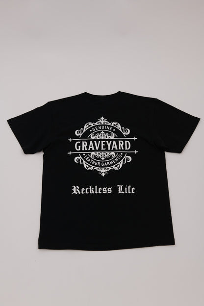 ✦11月入荷分✦S/S TEE 7.1oz ✦Graveyard LOGO✦BK×WH