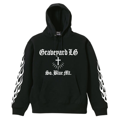 ✦10oz✦SWEAT  HOODIE BK/Graveyard LG&FLAMES✦10月初旬納品プレオーダー✦