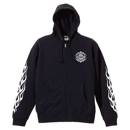 ✦10oz✦SWEAT ZIP HOODIE BK/MARIA&FLAMES✦10月初旬納品プレオーダー✦