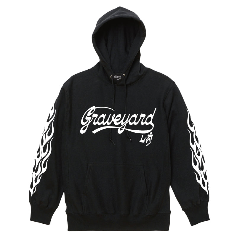 ✦12oz✦裏起毛SWEAT HOODIE BK/MARIA&FLAMES✦10月初旬納品プレオーダー✦