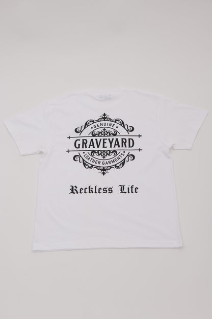 ✦11月入荷分✦S/S TEE 7.1oz ✦Graveyard LOGO✦WH×BK