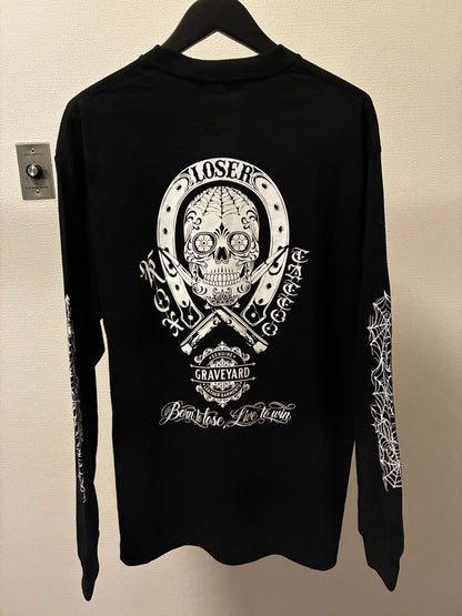 ◆11月中旬〜12月初旬納品プレオーダー◆L/S TEE GYLG×ROX TATTOO WORKS 〈BK×WH〉