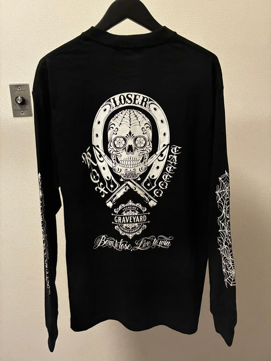 ◆11月中旬〜12月初旬納品プレオーダー◆L/S TEE GYLG×ROX TATTOO WORKS 〈BK×WH〉