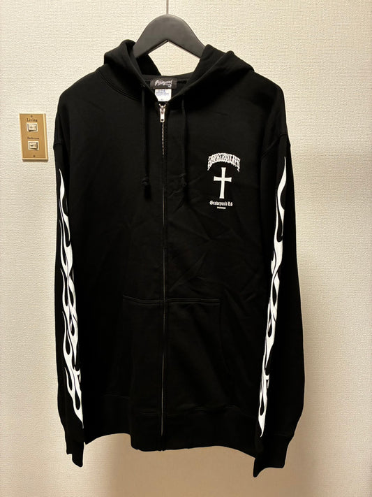 ✦12oz✦SWEAT ZIP HOODIE BK/GYLG×ROX TATTOO WORKS✦11月中旬〜12月初旬納品プレオーダー✦