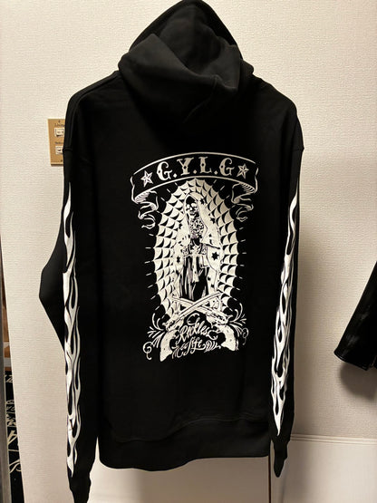 ✦10oz✦SWEAT  HOODIE BK/MARIA&FLAMES✦