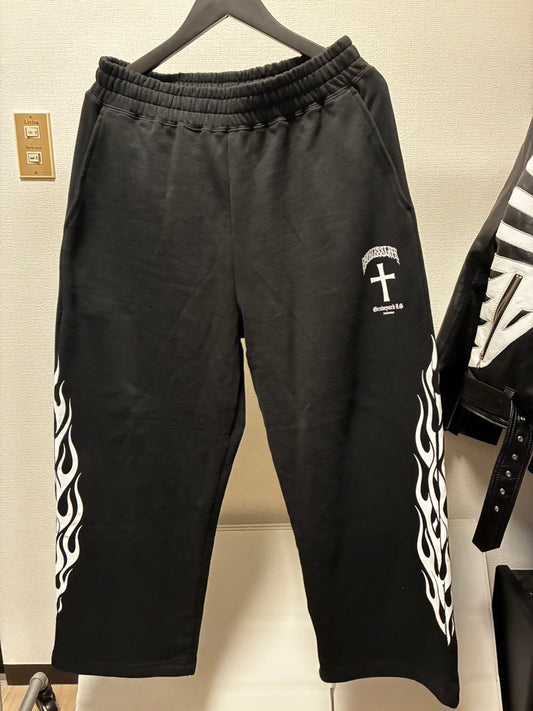 ✦10oz✦WIDELEG SWEATSWEAT PANTS FLAMES✦11月中旬〜12月初旬納品プレオーダー✦