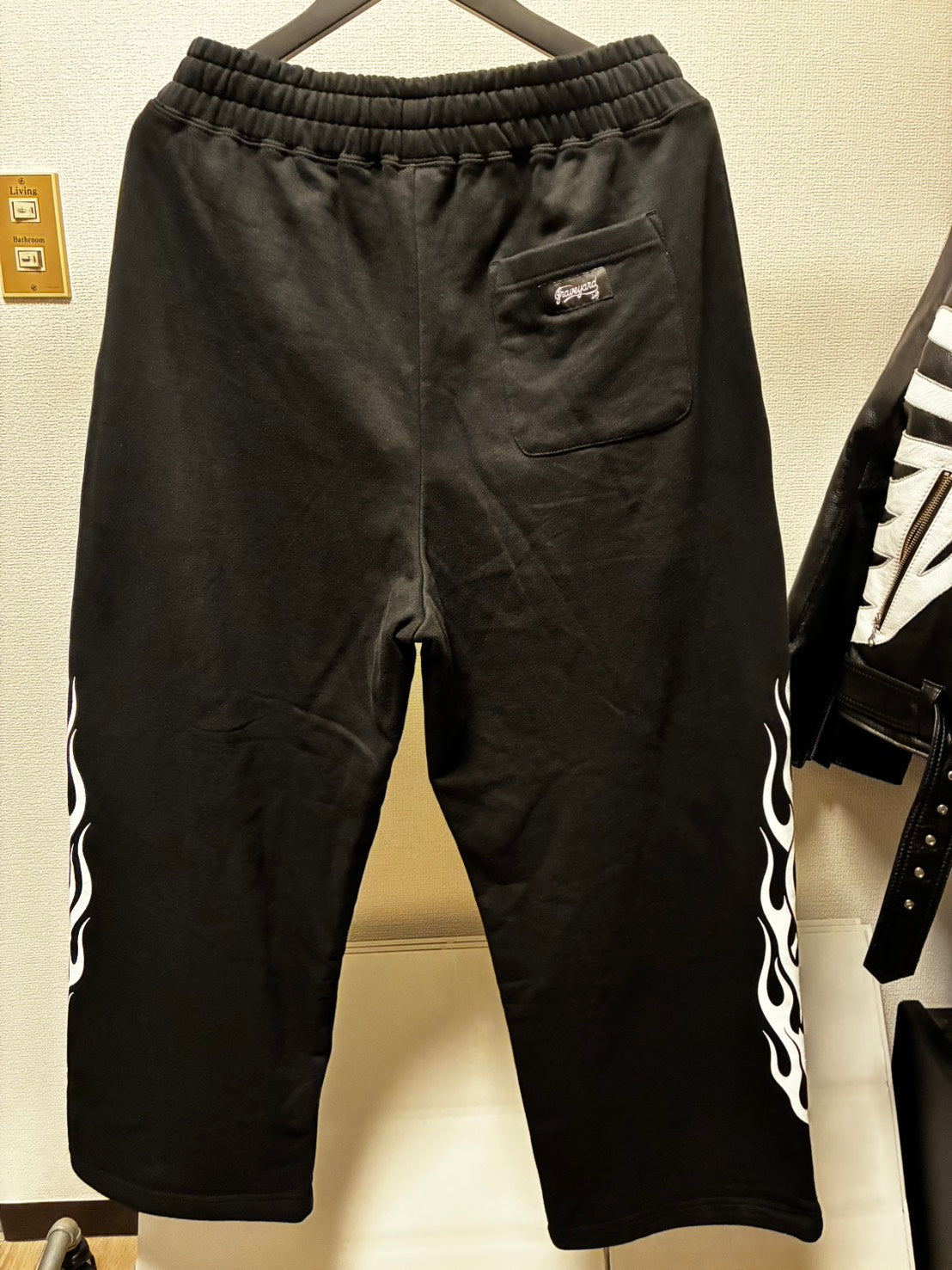 ✦10oz✦WIDELEG SWEATSWEAT PANTS FLAMES✦
