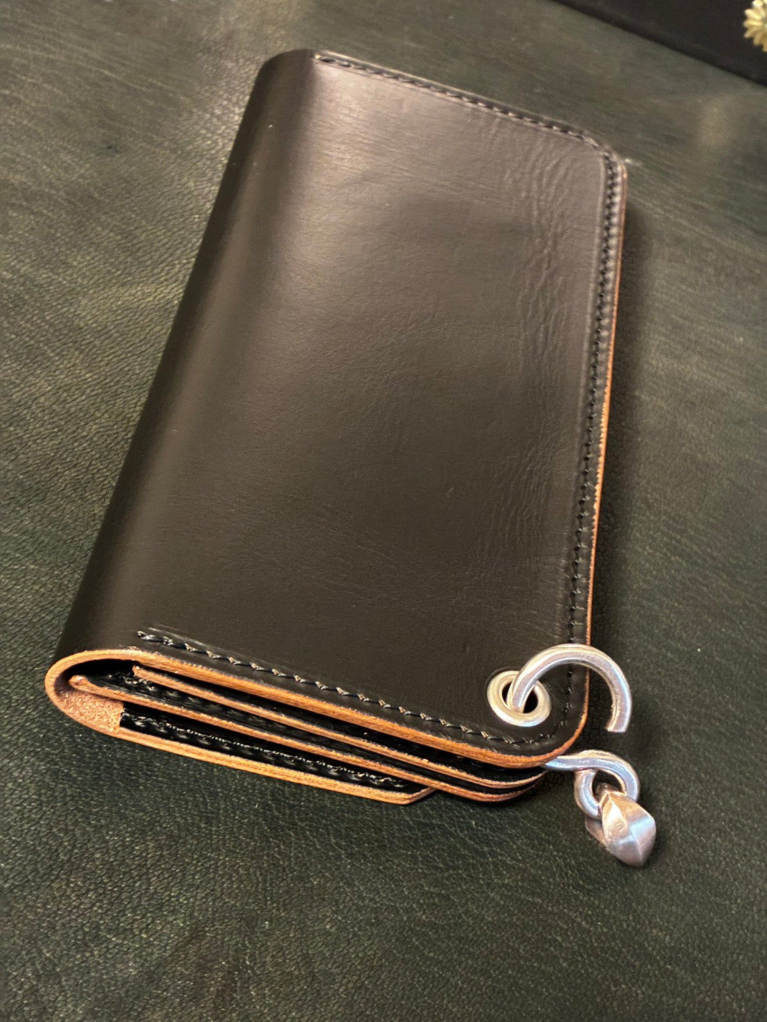 Saddle Leather Wallet GYLG / Pigment Tea Core W950Joint Hook