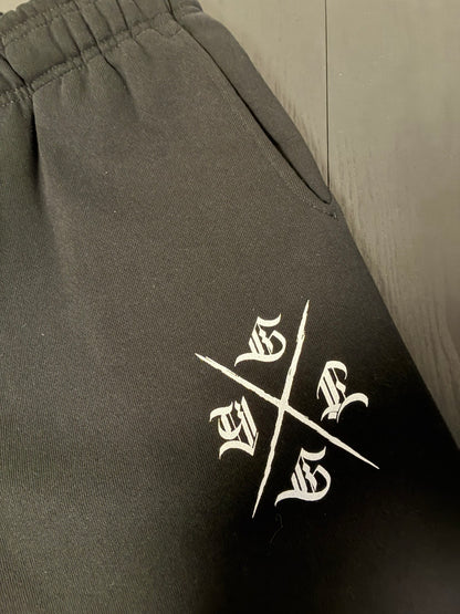 ✦SOLD OUT✦L/L 12oz Fleece Lined Sweat Pants BLACK ✦X-LOGO✦
