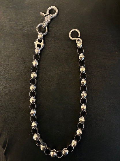 LOADED/BSOL 950SV Anchor＆Diamond Shape Wallet Chain Type-02 Black Manba