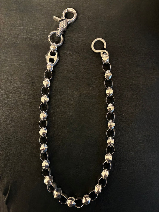 LOADED/BSOL 950SV Anchor＆Diamond Shape Wallet Chain Type-02 Black Manba
