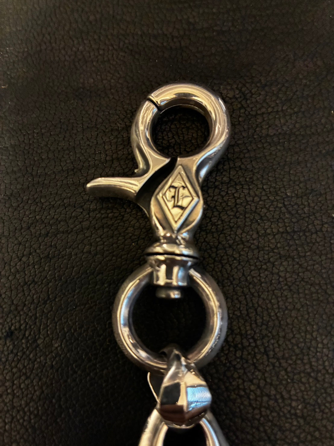 LOADED/BSOL 950SV Anchor＆Diamond Shape Wallet Chain Type-02 Black Manba