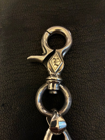 LOADED/BSOL 950SV Anchor＆Diamond Shape Wallet Chain Type-02 Black Manba