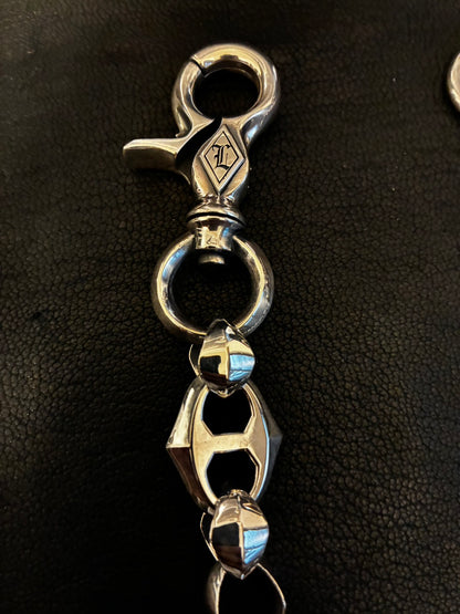 LOADED/BSOL 950SV Anchor＆Diamond Shape Wallet Chain Type-02 Black Manba