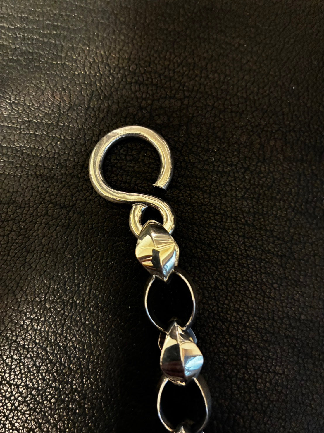LOADED/BSOL 950SV Anchor＆Diamond Shape Wallet Chain Type-02 Black Manba
