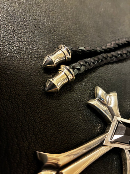 LOADED/BSOL Spear Silver Tip With Leather Braid