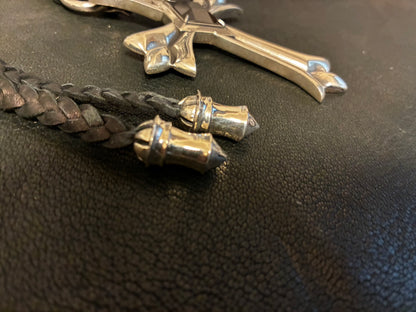 LOADED/BSOL Spear Silver Tip With Leather Braid