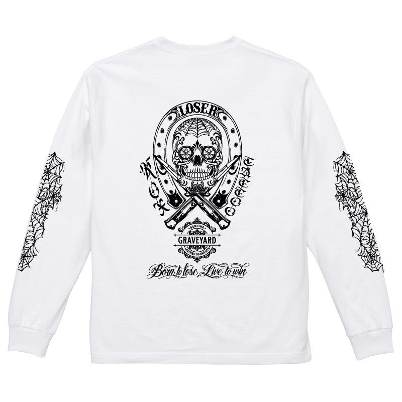 ◆8月中旬納品プレオーダー◆L/S TEE GYLG×ROX TATTOO WORKS 〈WH×BK〉