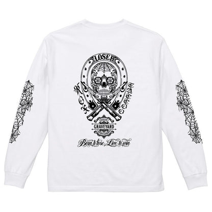 ◆8月中旬納品プレオーダー◆L/S TEE GYLG×ROX TATTOO WORKS 〈WH×BK〉