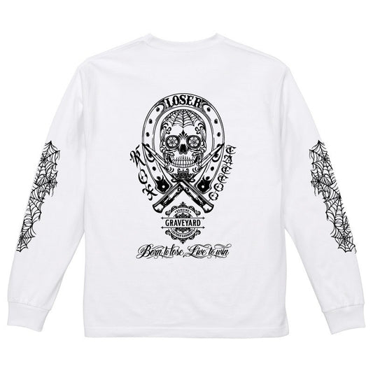 ◆8月中旬納品プレオーダー◆L/S TEE GYLG×ROX TATTOO WORKS 〈WH×BK〉