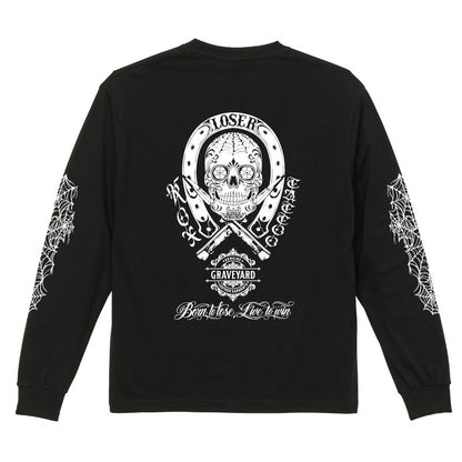 ◆8月中旬納品プレオーダー◆L/S TEE GYLG×ROX TATTOO WORKS 〈BK×WH〉