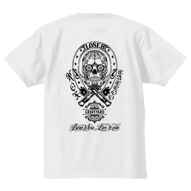 ◆8月中旬納品プレオーダー◆S/S TEE GYLG×ROX TATTOO WORKS 〈WH×BK〉