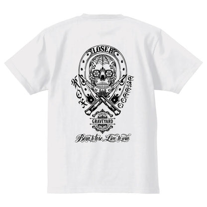 ◆8月中旬納品プレオーダー◆S/S TEE GYLG×ROX TATTOO WORKS 〈WH×BK〉